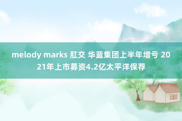 melody marks 肛交 华蓝集团上半年增亏 2021年上市募资4.2亿太平洋保荐