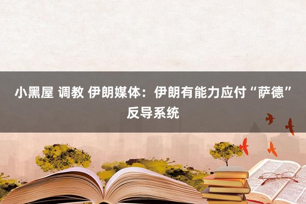 小黑屋 调教 伊朗媒体：伊朗有能力应付“萨德”反导系统