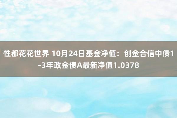 性都花花世界 10月24日基金净值：创金合信中债1-3年政金债A最新净值1.0378