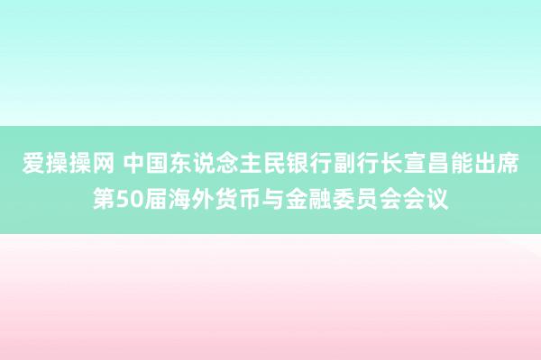 爱操操网 中国东说念主民银行副行长宣昌能出席第50届海外货币与金融委员会会议