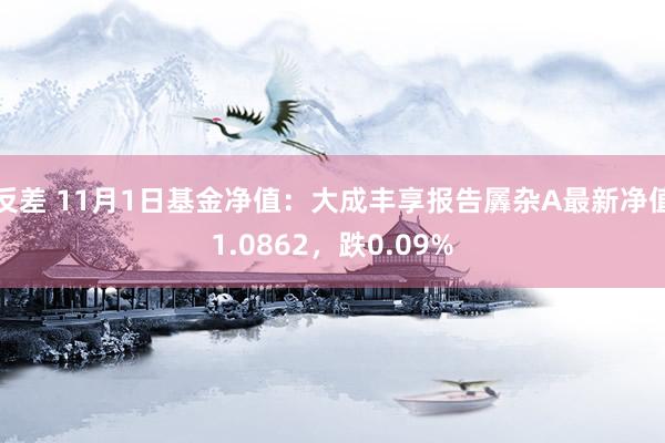 反差 11月1日基金净值：大成丰享报告羼杂A最新净值1.0862，跌0.09%