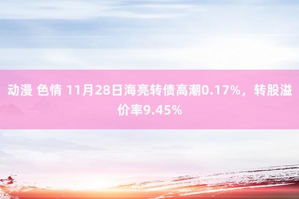 动漫 色情 11月28日海亮转债高潮0.17%，转股溢价率9.45%