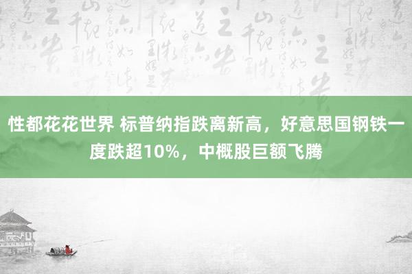 性都花花世界 标普纳指跌离新高，好意思国钢铁一度跌超10%，中概股巨额飞腾