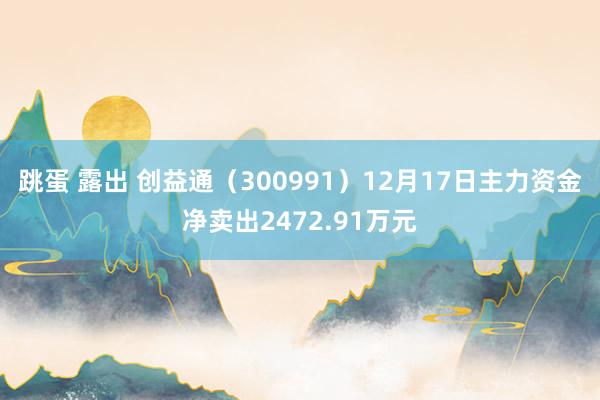 跳蛋 露出 创益通（300991）12月17日主力资金净卖出2472.91万元