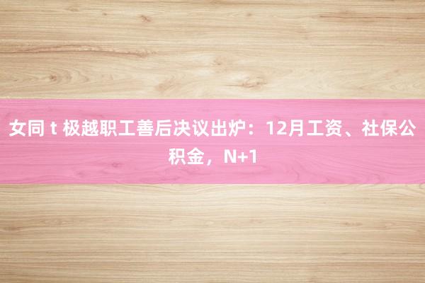 女同 t 极越职工善后决议出炉：12月工资、社保公积金，N+1