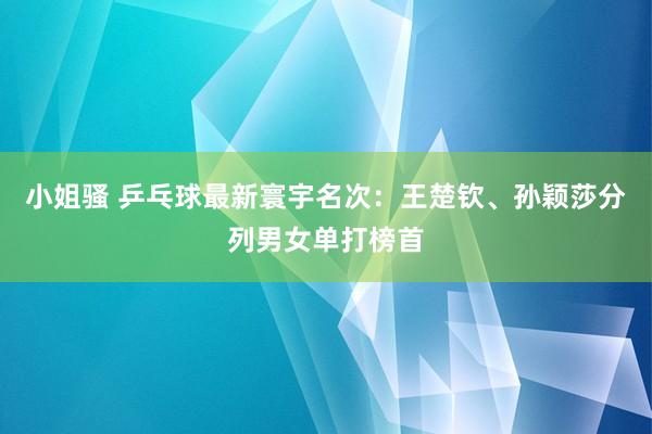 小姐骚 乒乓球最新寰宇名次：王楚钦、孙颖莎分列男女单打榜首