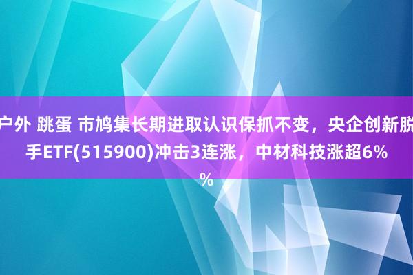 户外 跳蛋 市鸠集长期进取认识保抓不变，央企创新脱手ETF(515900)冲击3连涨，中材科技涨超6%