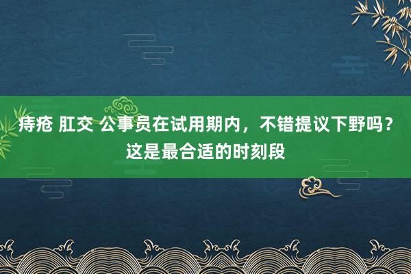 痔疮 肛交 公事员在试用期内，不错提议下野吗？这是最合适的时刻段