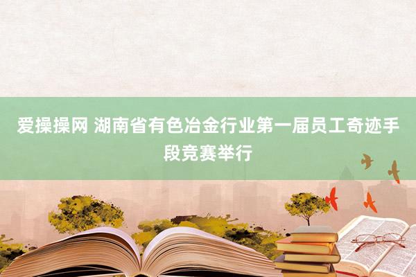 爱操操网 湖南省有色冶金行业第一届员工奇迹手段竞赛举行