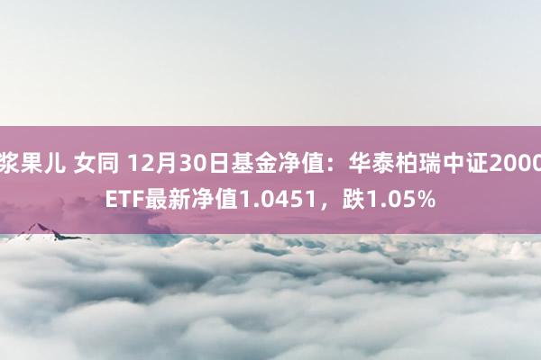 浆果儿 女同 12月30日基金净值：华泰柏瑞中证2000ETF最新净值1.0451，跌1.05%