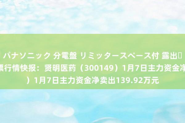 パナソニック 分電盤 リミッタースペース付 露出・半埋込両用形 股票行情快报：贤明医药（300149）1月7日主力资金净卖出139.92万元