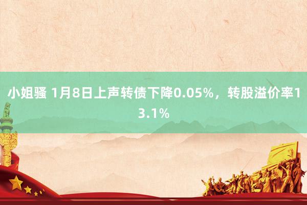 小姐骚 1月8日上声转债下降0.05%，转股溢价率13.1%