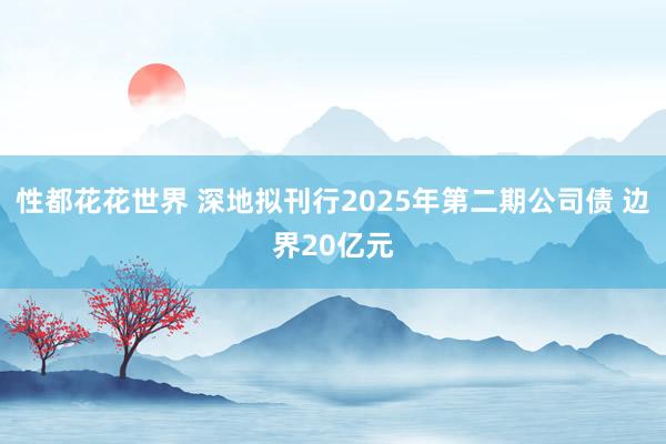 性都花花世界 深地拟刊行2025年第二期公司债 边界20亿元